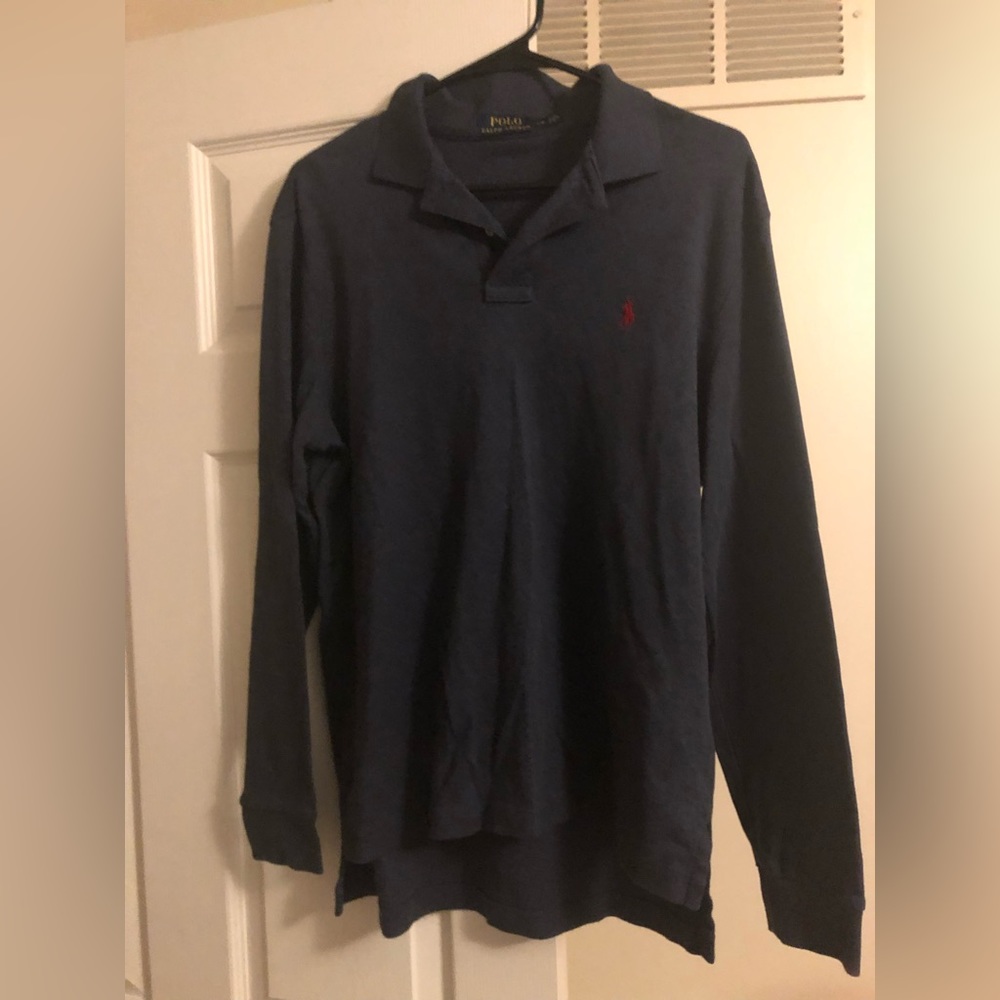 Ralph Lauren blue collard longsleeve